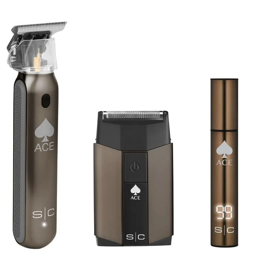 Recortador de pelo inalámbrico Ace, afeitadora de una sola lámina y recortador de nariz y orejas para hombres