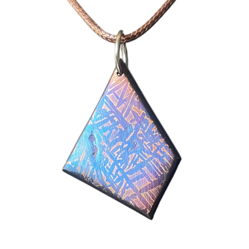 13.8g Muonionalusta meteorite pendant Natural iron meteorite pendant Meteorite slice Collection -LK231
