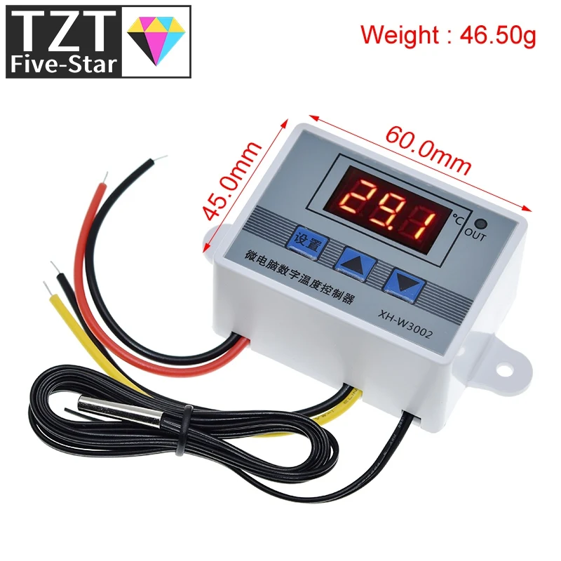 W3002 Digital Control Temperature Microcomputer Thermostat Switch Thermometer New Thermoregulator 12/24/220V For Arduino