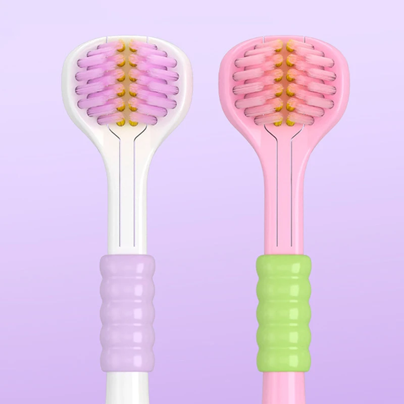 

HOT❗ Comfortable Household 3-Sided Toothbrush With Soft Bristles Easy To Use Deep Cleaning Toothbrush For Adults Kids Boys Girls