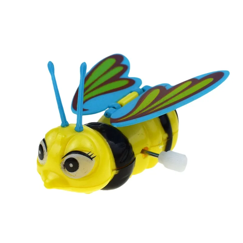 Giocattoli creativi divertenti a orologeria Wind Up Will Swing Wings Bumblebee Bee Model Cartoon Animal Clockwork Toys regali di pasqua per bambini