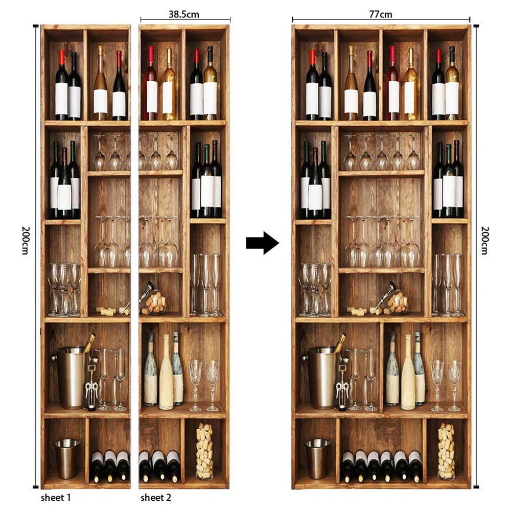 

3 D Waterproof Door Stickers Adhesive Wall Decals Decoration Self-adhesive 3D Mural Household