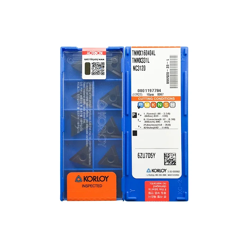 1 caixa korlooy tnmx tnmx160404r tnmx160404l tnmx160408r tnmx160408l nc3020 nc3030 nc3120 ferramentas de torno cnc inserções de torneamento de carboneto