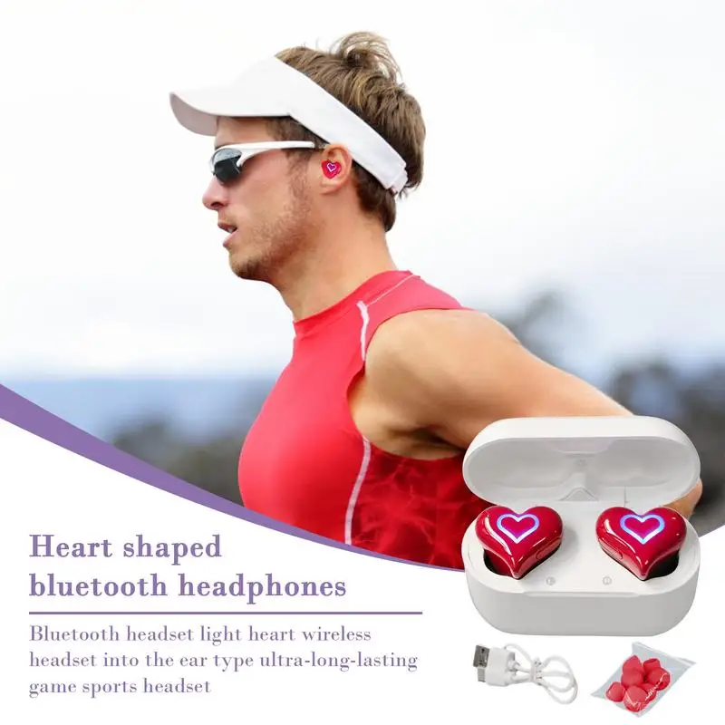 Wireless In-Ear Headphones Noise Cancelling Earphones Noise Cancelling Earphones Heart Shape Wireless Earbuds Stylish In Ear