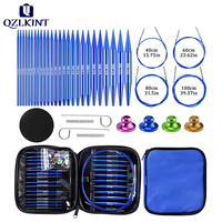 Gemstone Blue Knitting Needle Set Tool Crochet Knitting Accessories Knitting Needles Kit DIY Manual Crafts Yarn Knitting Supplie
