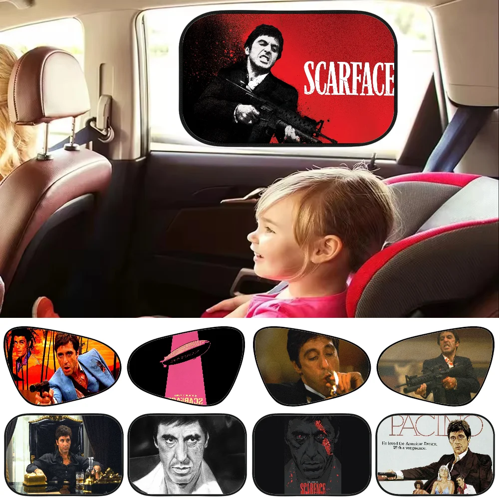 S-Scarface 1983 Film Al P-Pacino Movie Car Side Window Sunshades 1 Pack Sun Glare Protection for Baby Side Window Sun Shade