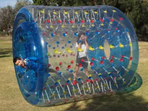 Airtight Water Wheel Roller Color Inflatable Rolling Ball For Children
