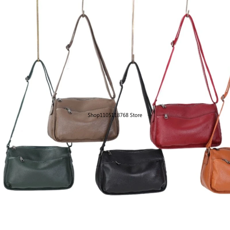 

Сумка через плечо из воловьей кожи, просторная минималистичная сумка через плечо для легких поездок на работу, сумка с регулируемым ремешком