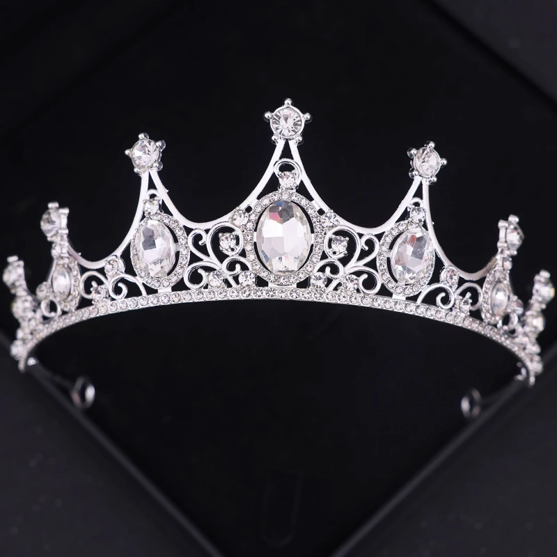 Baroque Crystal Tiaras And Crowns Party Rhinestone Prom Diadem Crown For Women Bridal Wedding Hair Accessories Jewelry Crown image 3