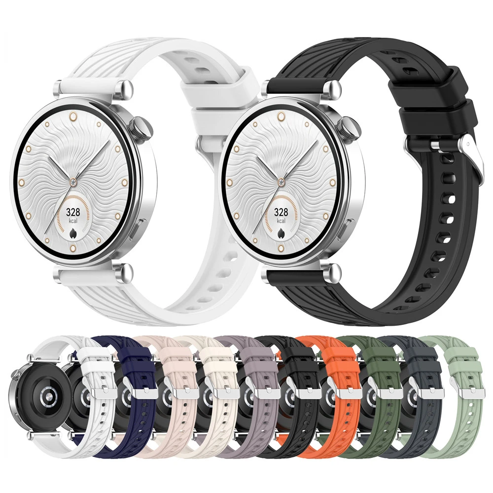 Cinturino universale in silicone 18mm 20mm 22mm per Huawei Watch GT2 GT3 GT4 GT5 GT5 PRO cinturino texture per Samsung Galaxy Watch 3 4 5 6 7