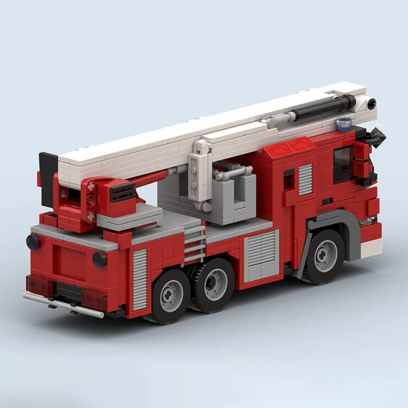 Moc Building Blocks Fryslân Fire Aerial Platform Technology Modular Bricks Model Toys