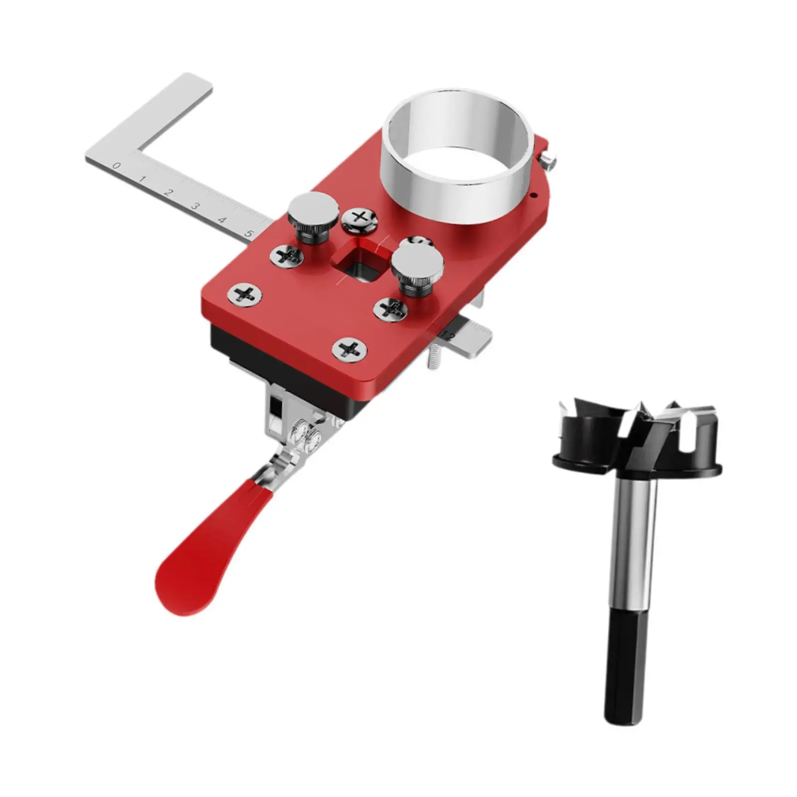 

35mm Hole Drill Guide Locator Accurate Hinge Drill Jig with Clamp for Mounting Plates