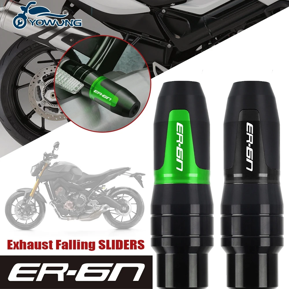 

FOR KAWASAKI ER6N 2009 2010 2011 2012 2013-2021 Motorbike CNC accessories Exhaust Frame Sliders Crash Pads Falling Protector