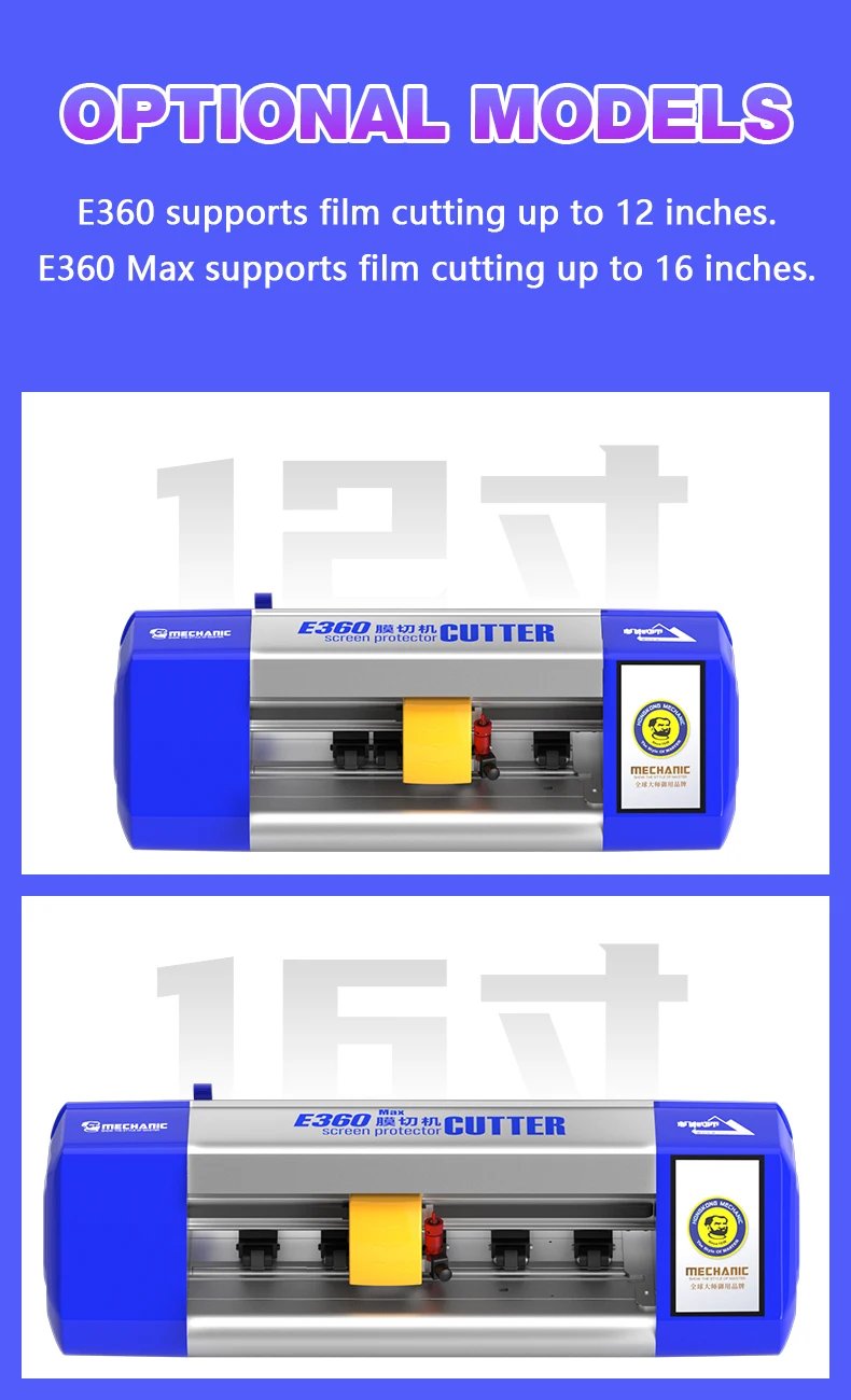Imagem -05 - Max Screen Protector Máquina de Corte Desbloqueado Folhas de Filme de Hidrogel Plotter Ilimitado Cortador 16 Mechanic-e360
