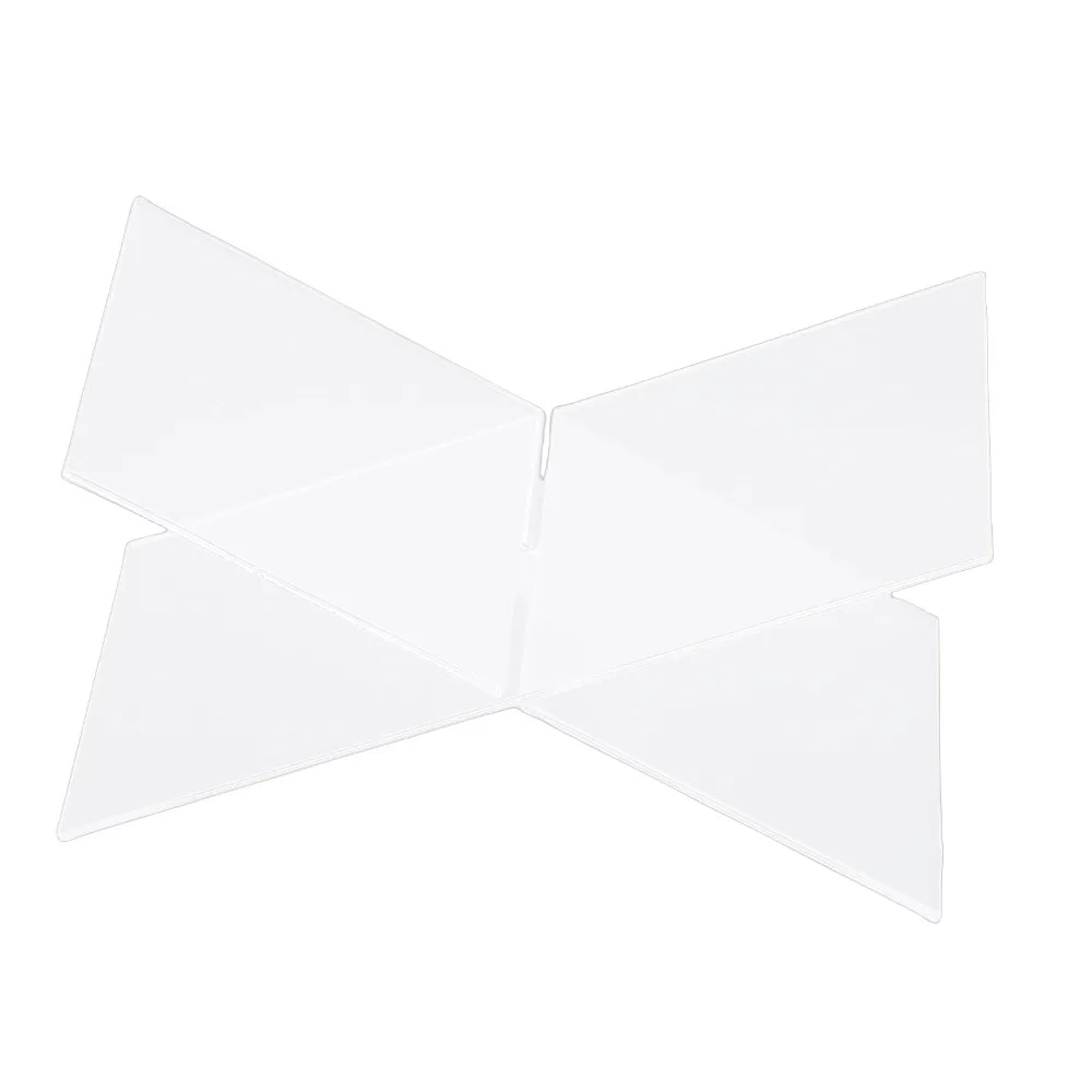 1set X-Shaped Design Acrylic Book Stand Clear Acrylic Material Portable Size Open Book Holder Desktop Reading Rack