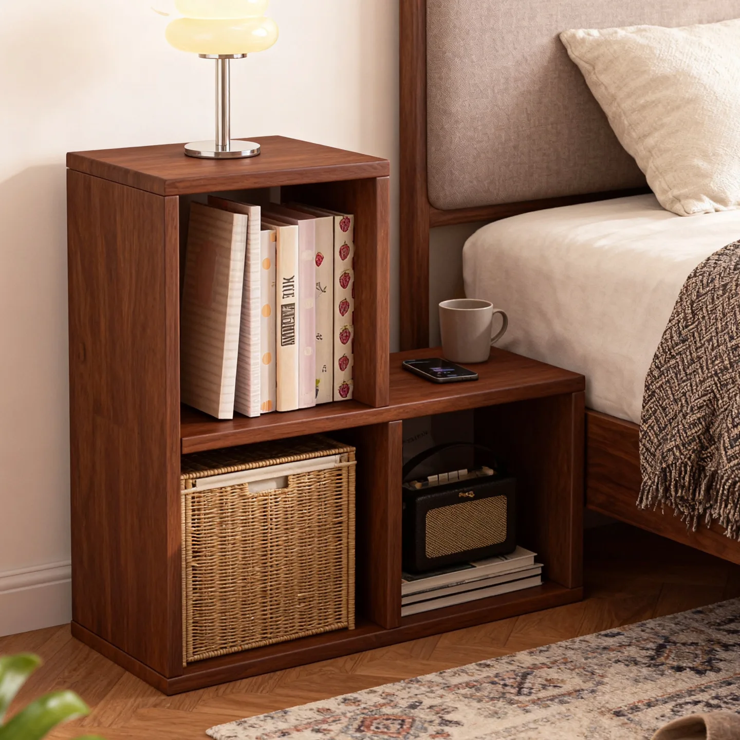Storage creative niche design lattice rack bedroom small cabinet