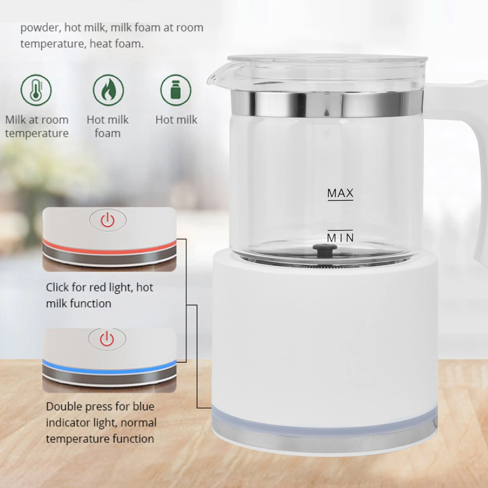 Split Type Automatic Milk Frother Non Stick Hot And Cold Milk Steamer For Home Coffee Shop