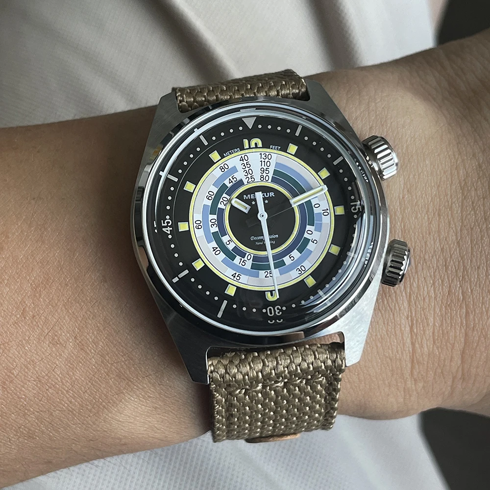 Pre-sale NEW Merkur Skin Diver Retro Luminous Sport Manual Mechanical Watch for Men Steel Military Watch Vintage 38mm