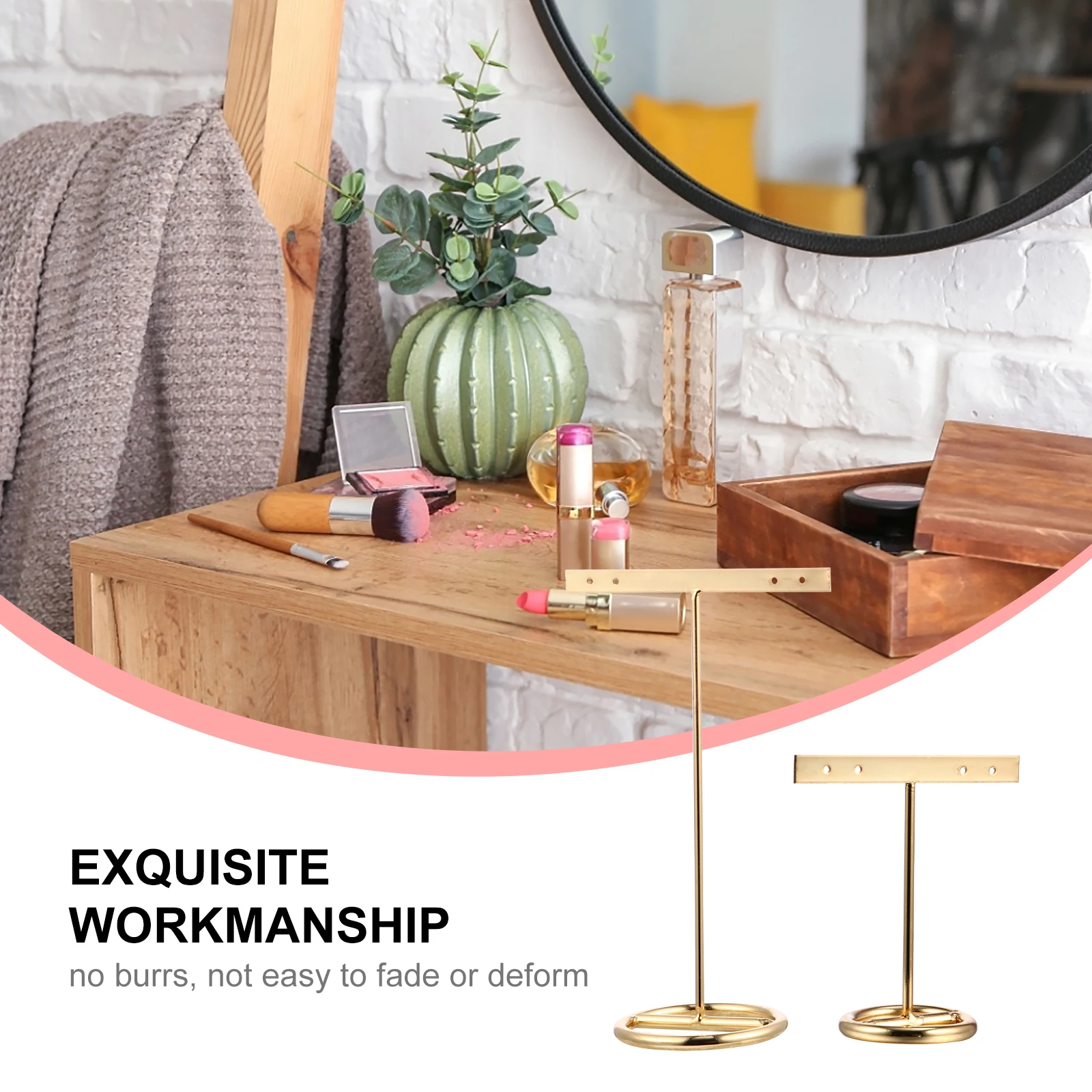 

2 шт. стеллажи для демонстрации золотых металлических Т-образных сережек, стеллажи для демонстрации ювелирных изделий, прочное хранение, высокое качество, утюг без заусенцев, выцветание