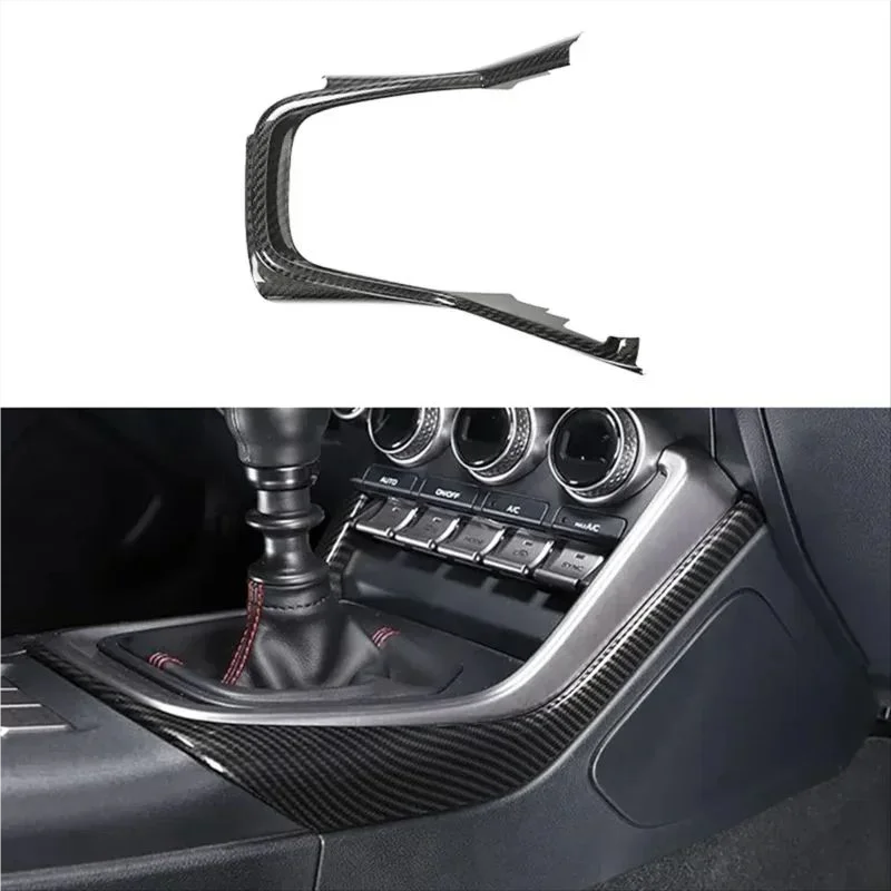 

For SUBARU BRZ For TOYOTA 86 GR86 GT86 Rael Hard Dry Carbon Fiber Interior Center Console Gear Frame Trim Cover 2022-2023 LHD