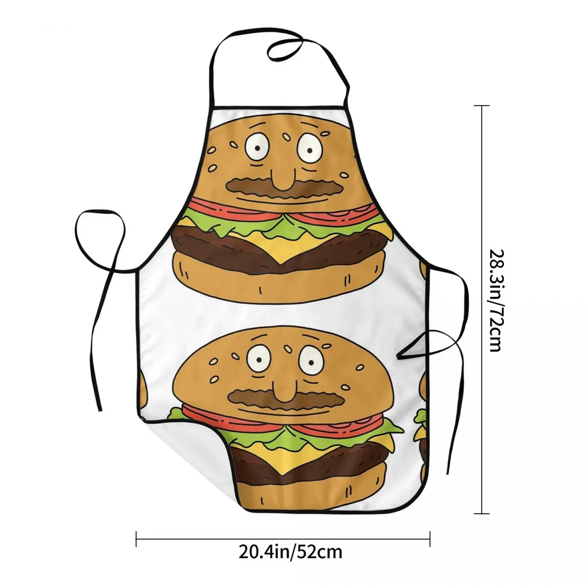 Bob As A Burger Apron Chef Cooking Baking Tablier Waterproof Bib Kitchen Cleaning Pinafore for Women Men Gardening