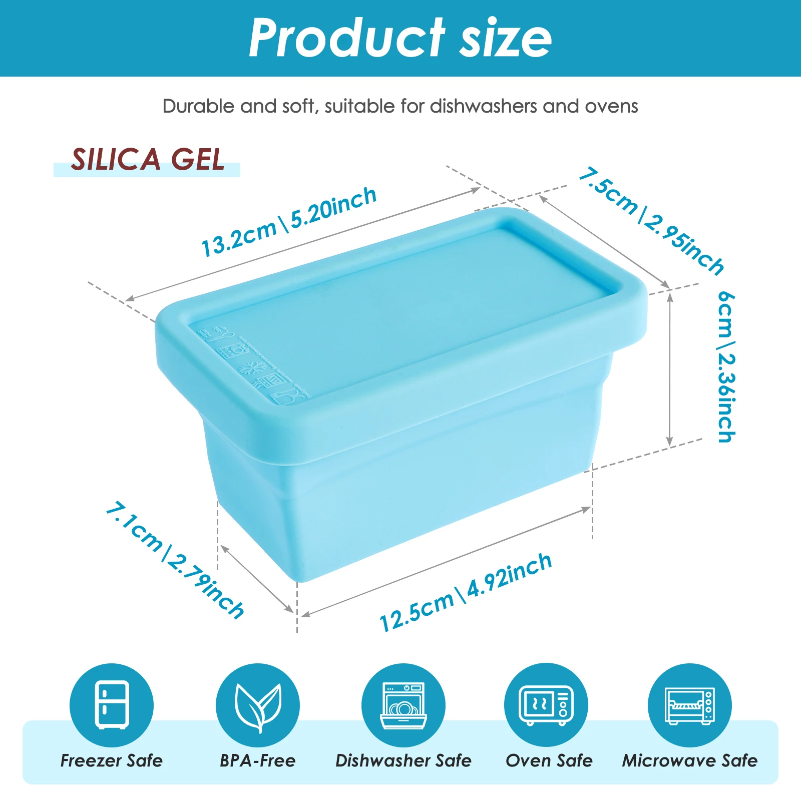 2Pcs Silicone Freezer Tray Food Grade Freezer Molds  with Lid Soup Freezer Mold Multipurpose Ice Cube Tray for Soup Broth Sauces