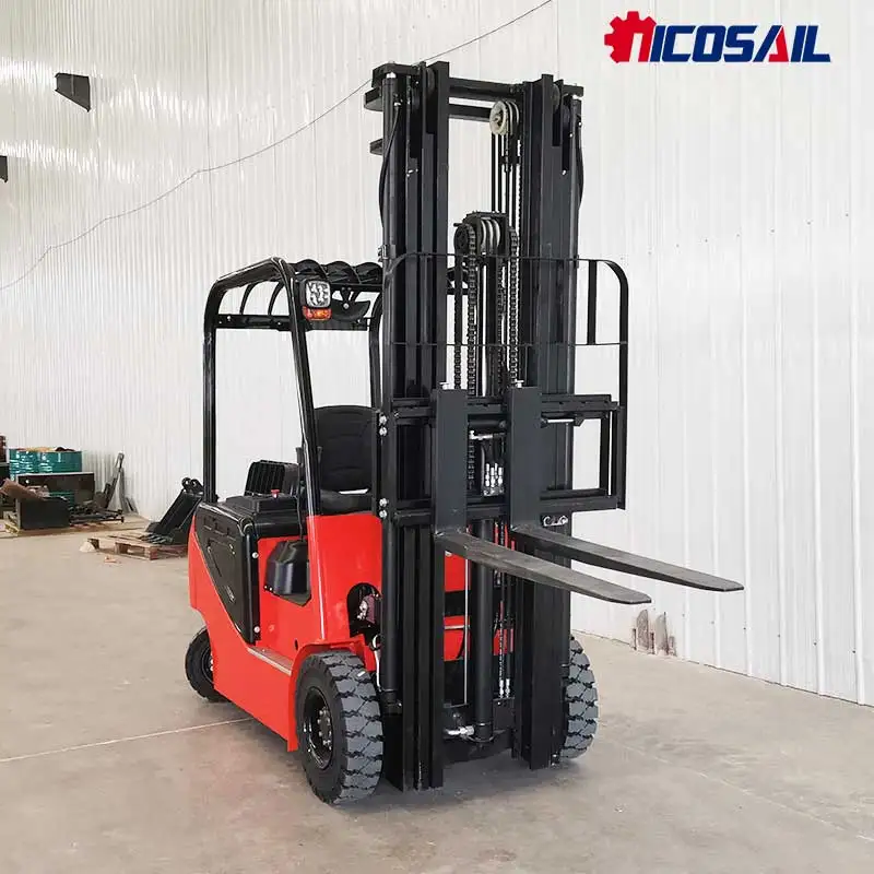 رافعة شوكية كهربائية كاملة بسعة 2000 كجم مع رفع مخصص 3 أمتار لساحة البضائع الصغيرة وحوض التعامل مع البضائع الفعالة