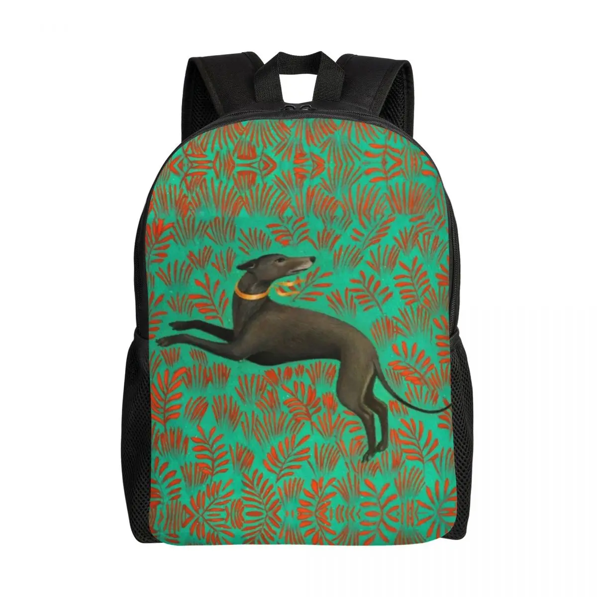

Custom Sihthound Greyhound Flowers Art Backpack Men Women Fashion Bookbag for College School Dog Animal Bags