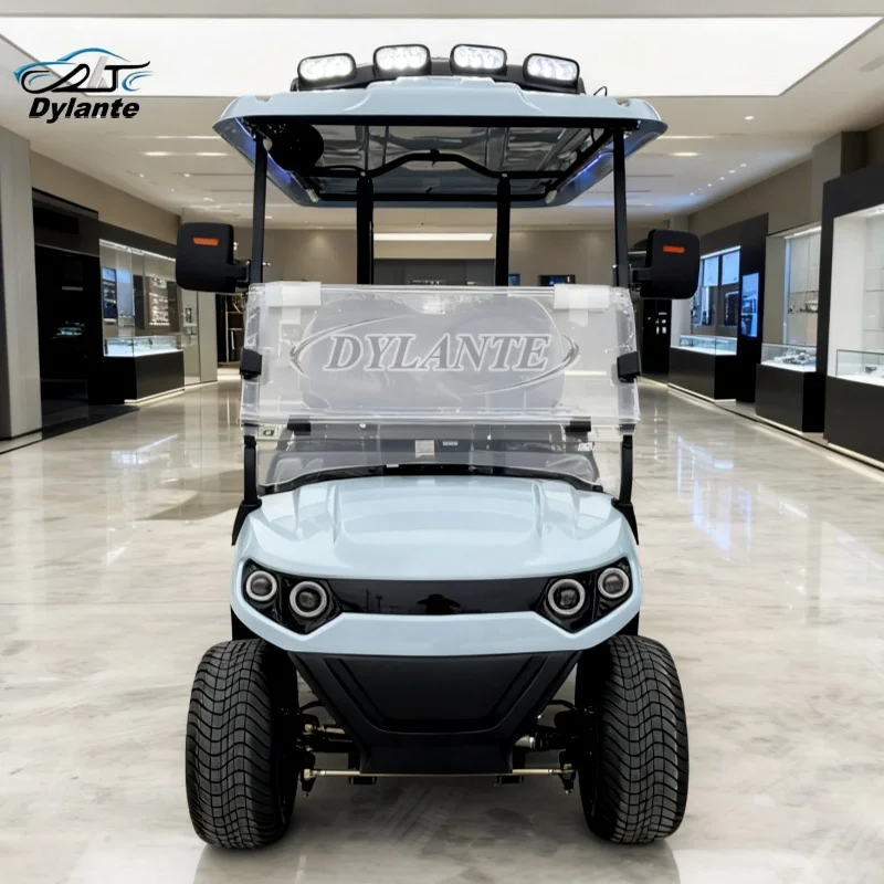 Newly Designed Electric Sightseeing/Hunting/Off-Road Club Vehicle 4 Seats 48V With Folding Seat Lead-Acid Battery/Solar Panel