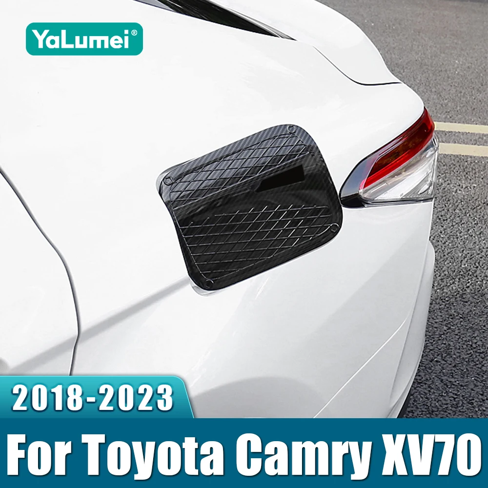 

For Toyota Camry 70 XV70 2018 2019 2020 2021 2022 2023 ABS Carbon Car Fuel Tank Cover Oil Cap Decorative Trim Case Sticker