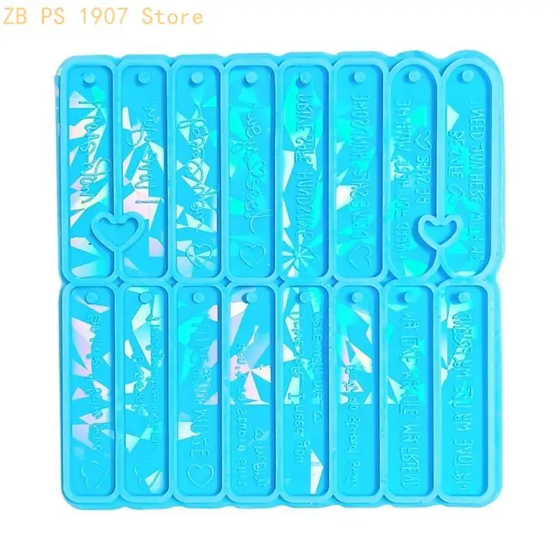 Rectangle Earring Pendant Mould Holographical Silicone Mold Round Edged Rectangular Earrings Mould for DIY Enthusiasts 55KA