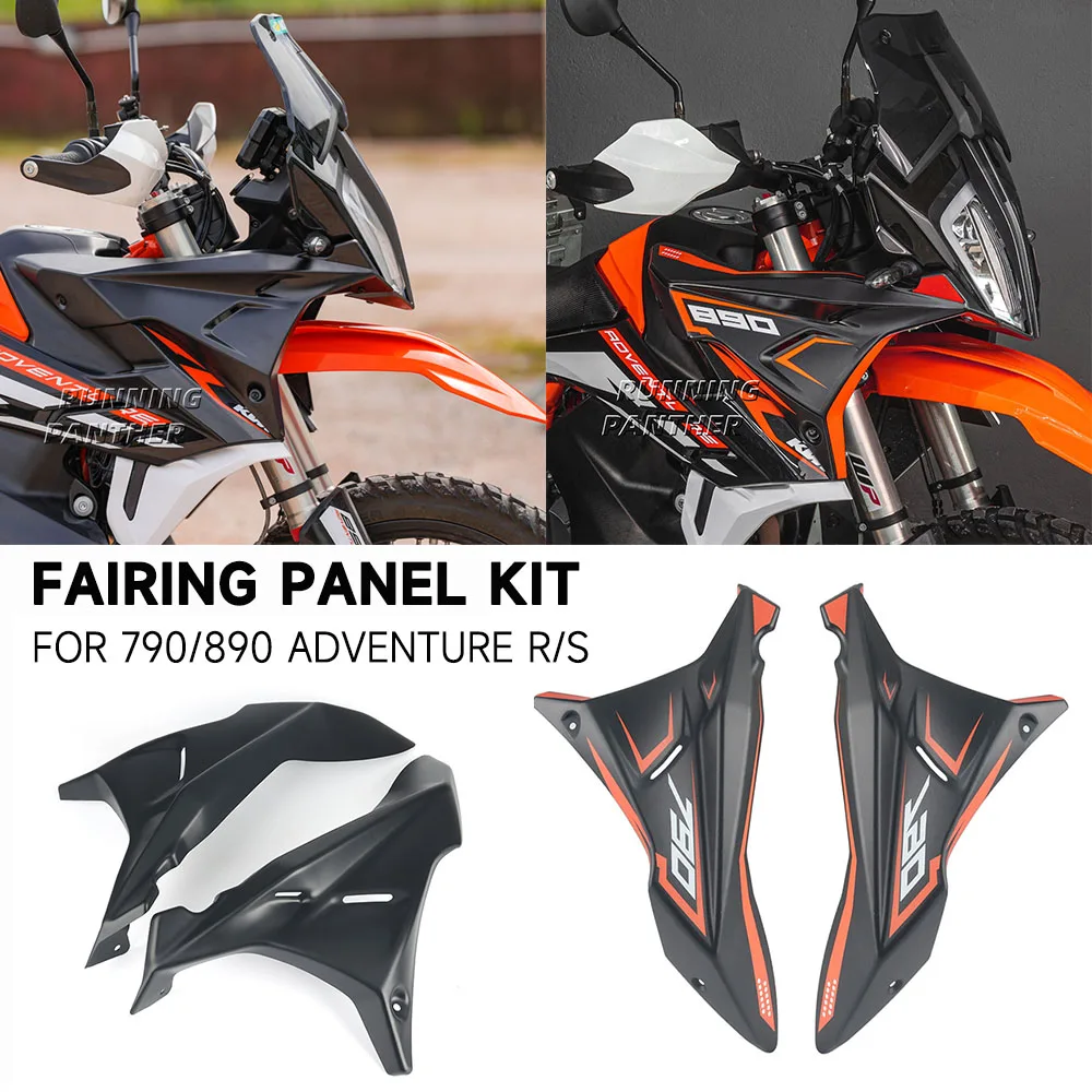 

Motorcycle Front Fairing Side Panels Wind Deflector Windscreen Plate Cover For 790 890 ADV Adventure R S 2022 and Before Year