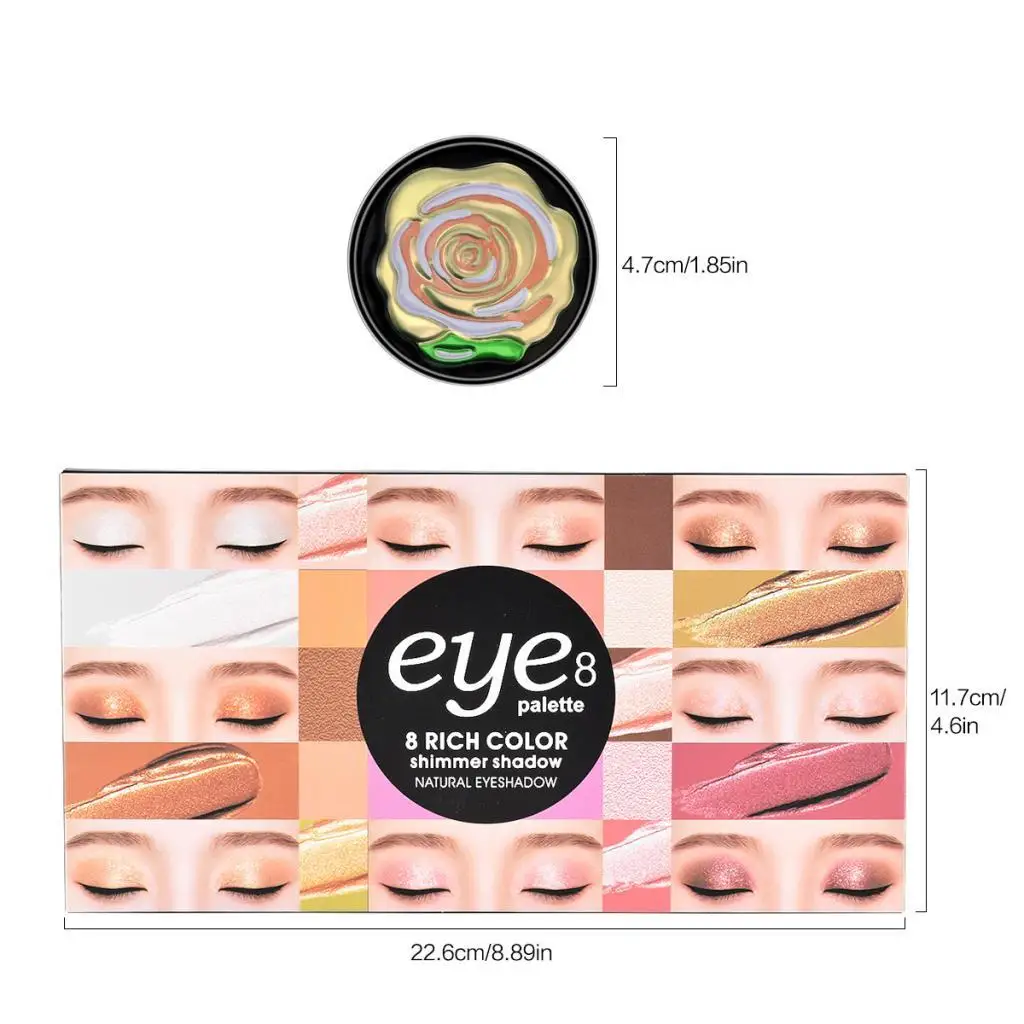 Palette de fards à paupières à paillettes imperméables, ensemble de beauté à pigments mats et scintillants pour le maquillage professionnel