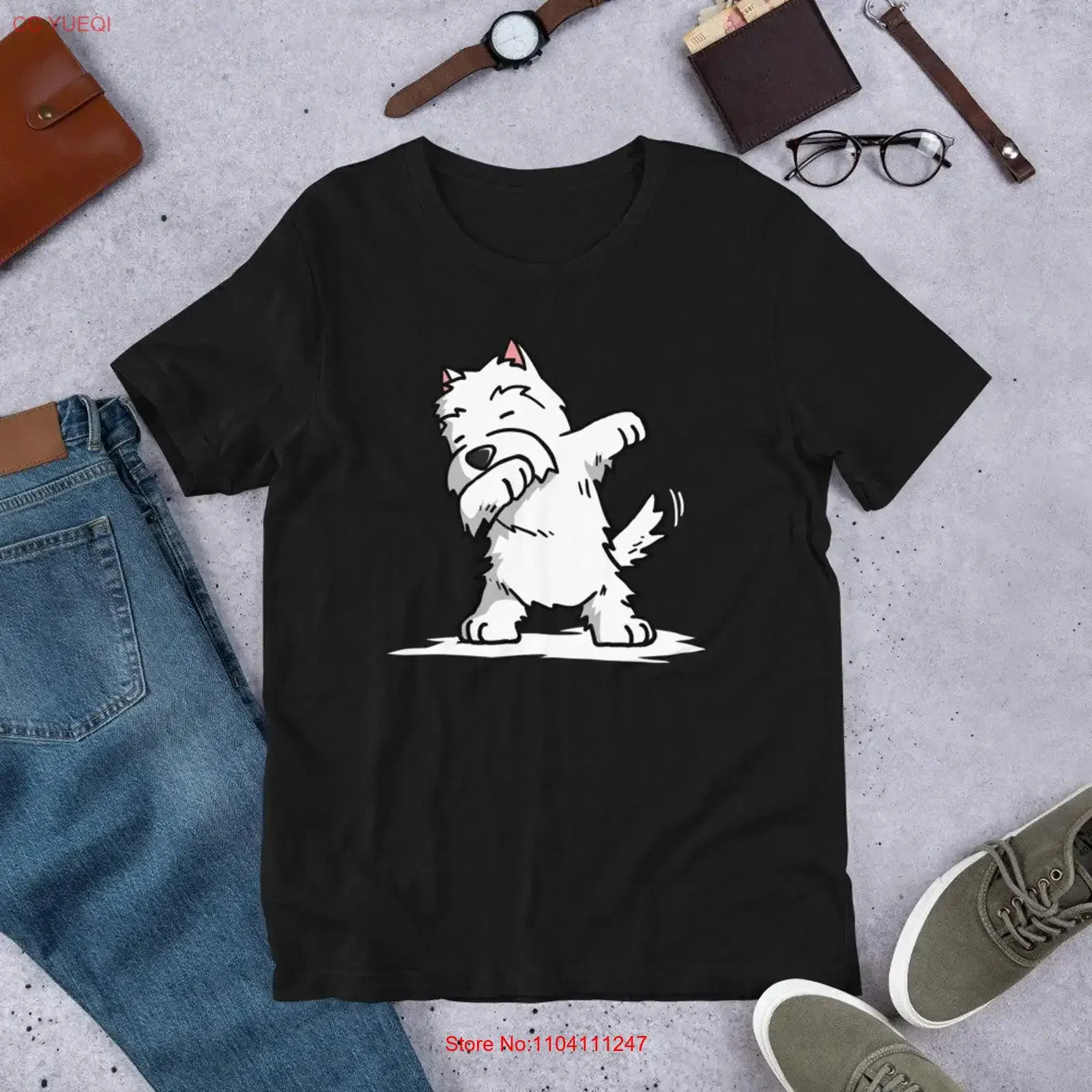 

Dabbing West Highland White Terrier Dab Dance T Shirt Funny Westie Dog vintage Washed designer clothes streetwear Breathable