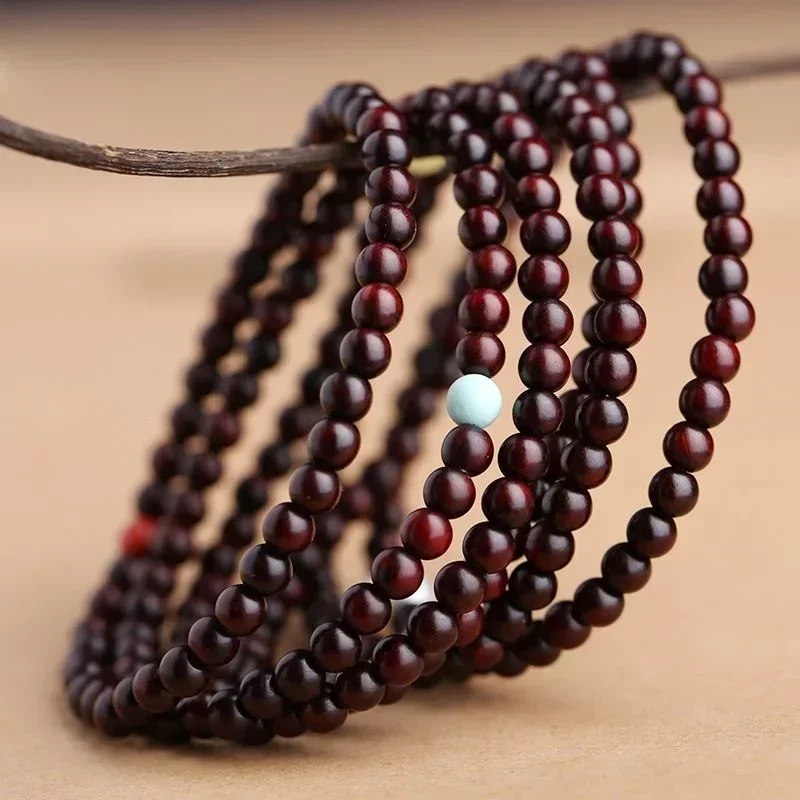 Leaflet Rosewood Bracelet Venus Old Material Shun grain Single cycle Buddha Beads Sandalwood Transfer Beads Bracelet