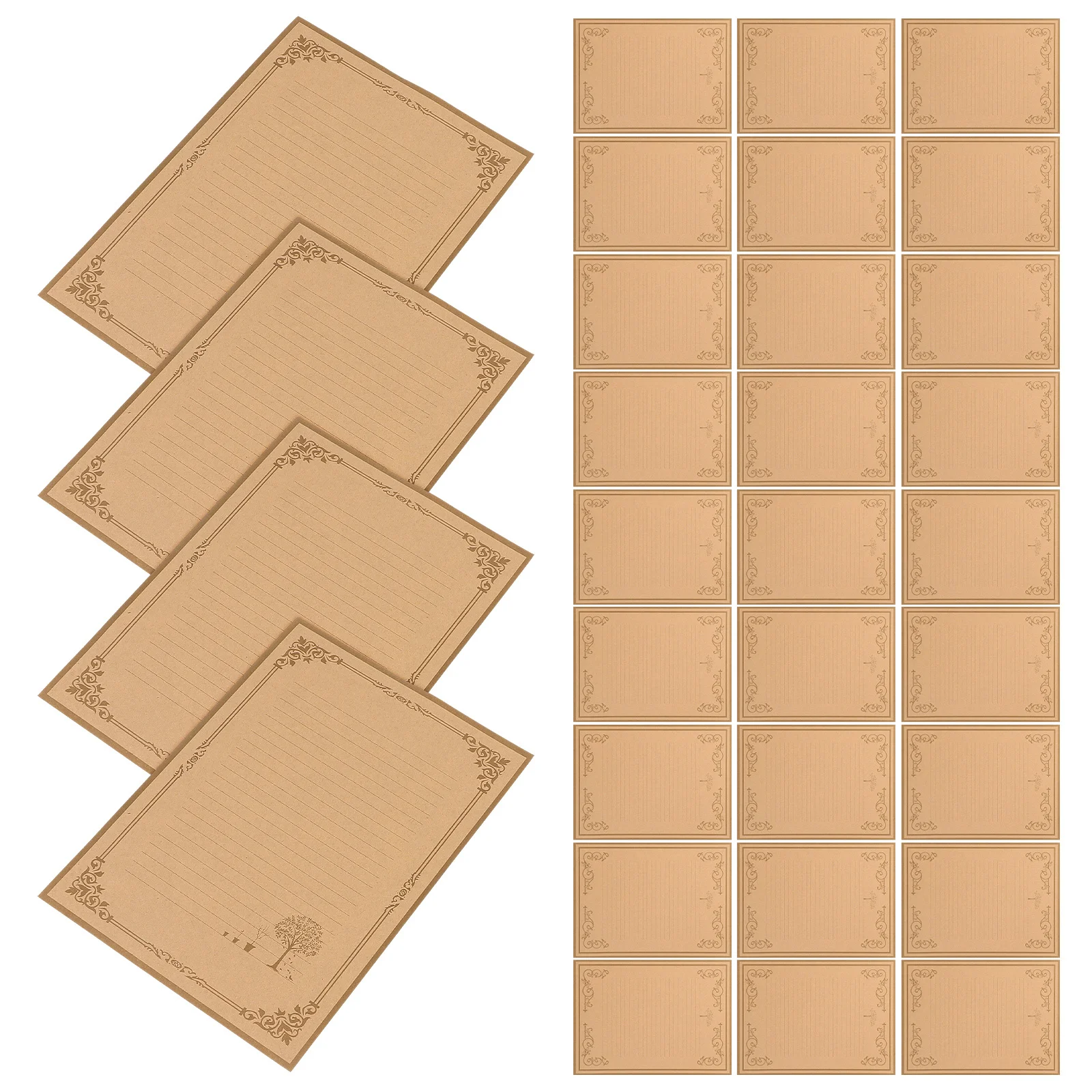 

80Pcs Retro Vintage Letter Paper Elegant Writing Paper Pack for Thank You Letters Poems Lyrics Notes Vintage Style Letter