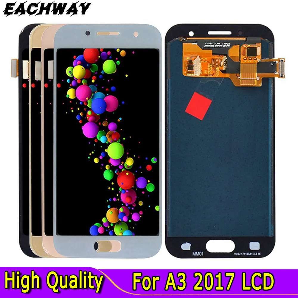 

4.7" Super AMOLED /TFT LCD For Samsung Galaxy A3 2017 A320F/DS SM-A320FL LCD Display Touch Screen Digitizer Assembly Tested