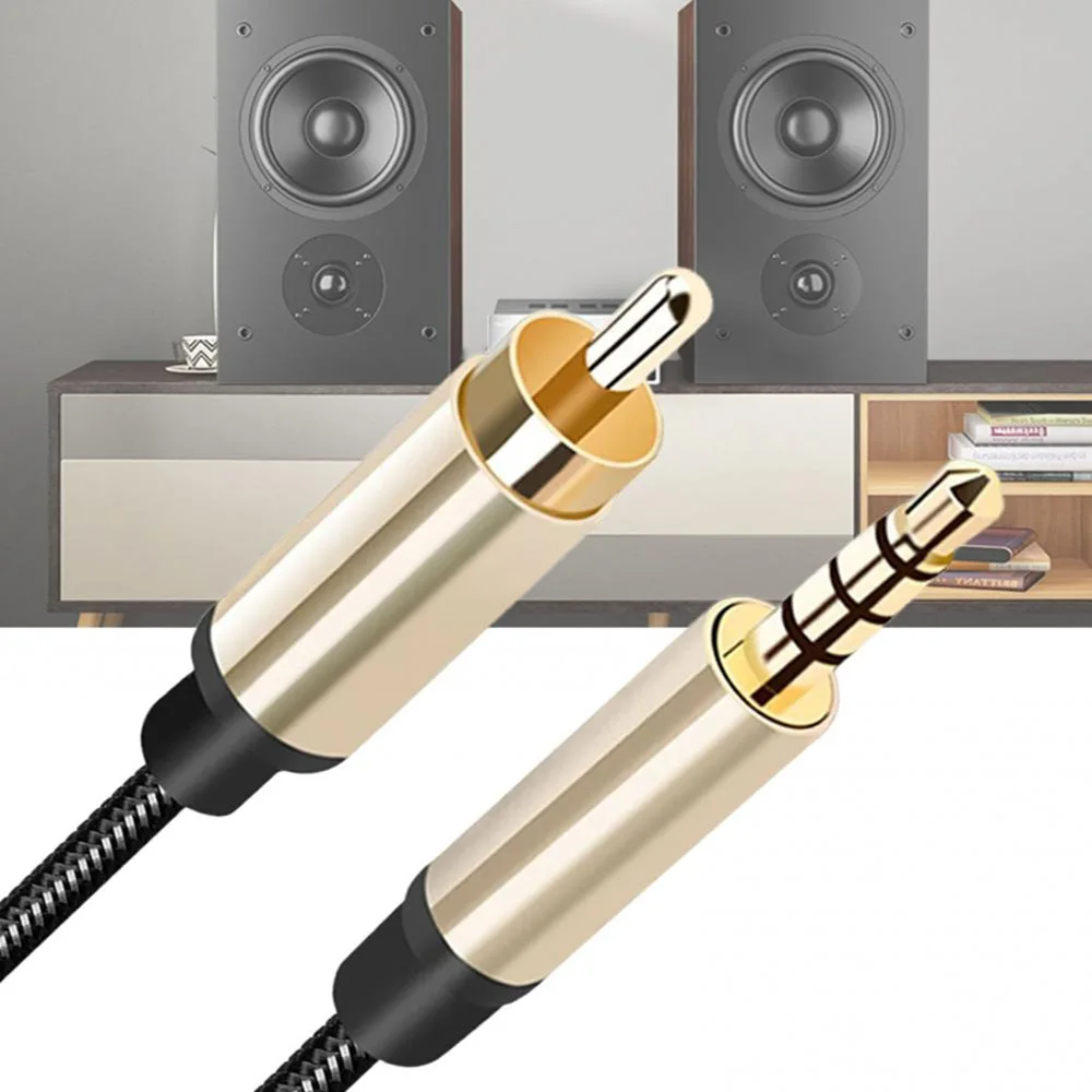 3.5mm Coaxial Audio Cable RCA Lotus Head Connected Amplifier Speaker Suitable For TCL Xiao-mi TV
