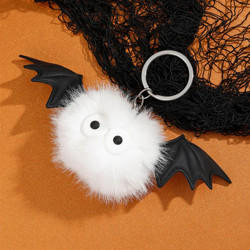 10pcs Little Monster Keychain Cute Schoolbag Doll Pendant Comfortable Plush Evil Key Chain Girl Creative Kawaii Small Gift