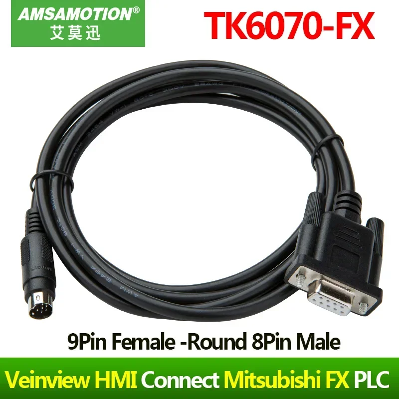 TK6070-FX For Weinview TK6070 Touch Screen Connect Mitsubishi FX Series PLC Cable TK6070IH/IK/IP-FX Programming Cable