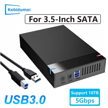 3,5 inch HDD-behuizing USB 3.0 naar SATA externe harde schijflezer Ondersteuning 10TB harde schijfbehuizing Hoge snelheid adapter voor pc Lapop