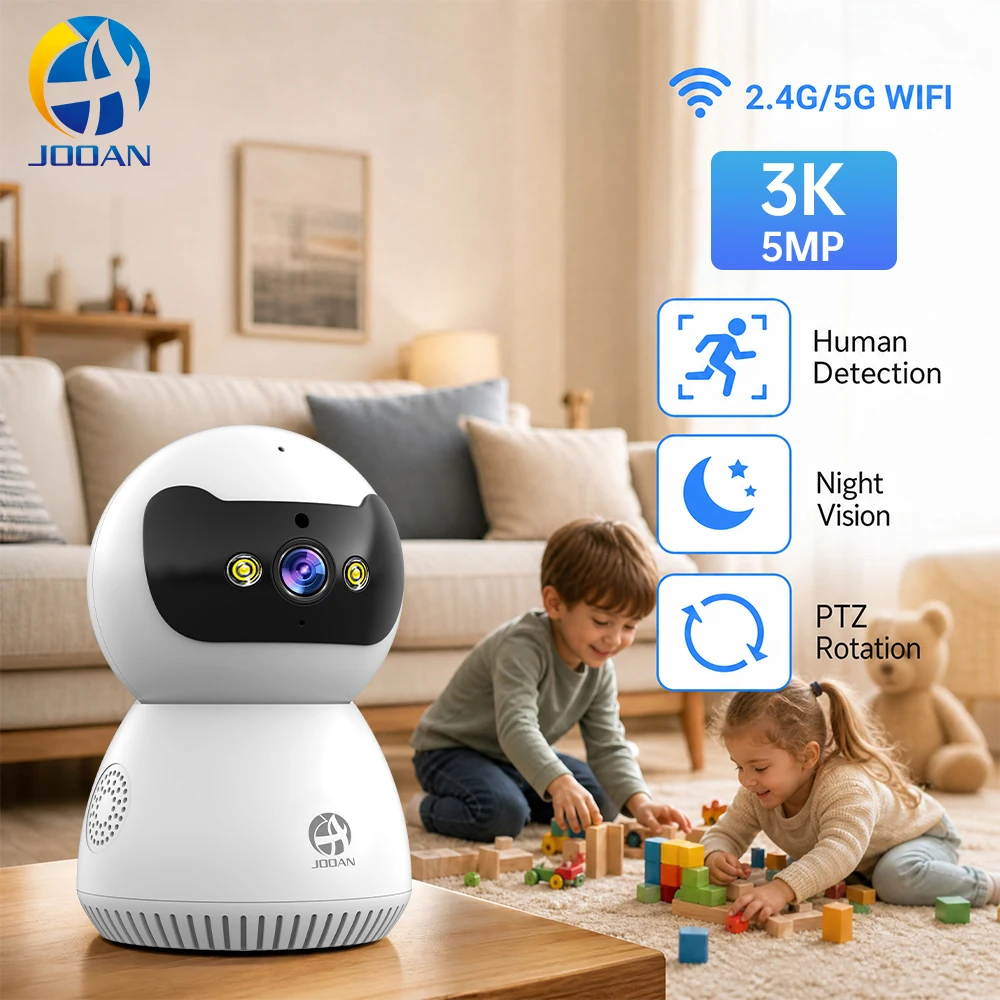 Jooan 5MP Smart WiFi IP Camera Surveillance Camera Automatic Tracking Indoor Wireless Security Home CCTV Baby Monitor