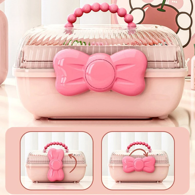 Multi-layer Hairpin Organizer Cute Girl Jewelry Case Head Rope Headband Display Rack Children's Hair Accessories Storage Box