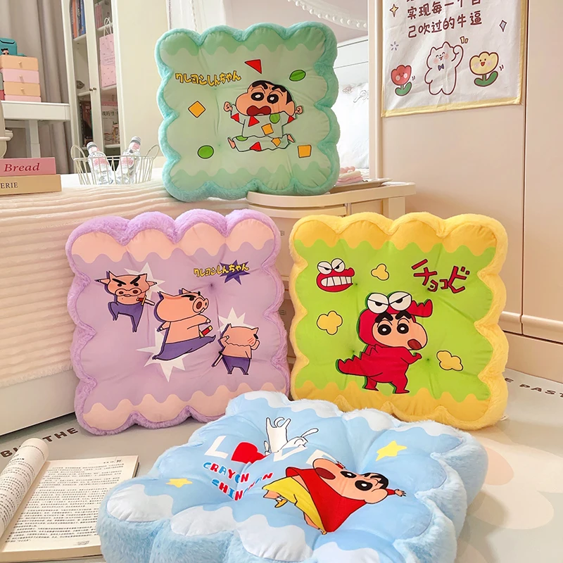 Comodo cuscino per sedile Crayon Shin Chan per pavimento della sedia Cuscino per seduta stampato in stile giapponese addensato Decorazioni per la casa Regali Ragazza