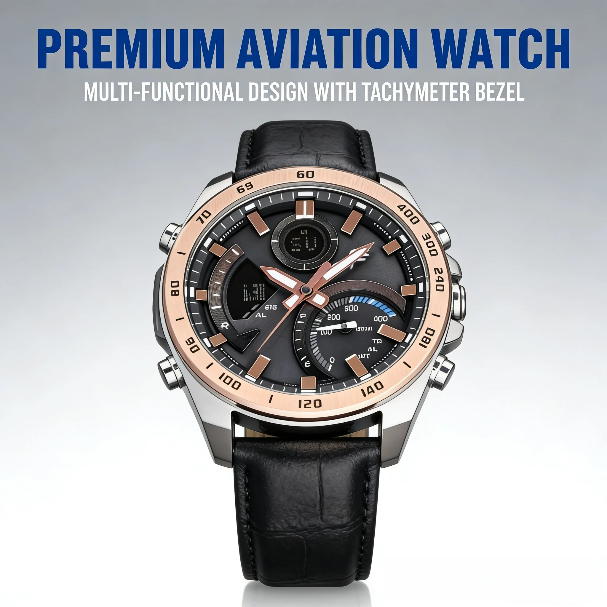 

Full-steel case with a large dial; suitable for both sports and business occasions; a full-featured quartz watch