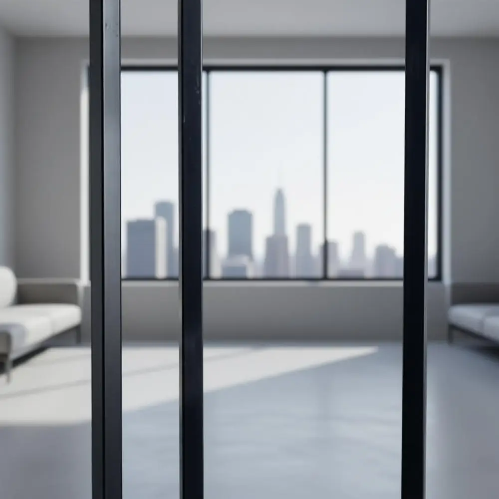 

Modern Triangular Corner Plant Stand - Large Torched Wood and Black Metal Indoor Plant Pot Pedestal Holder