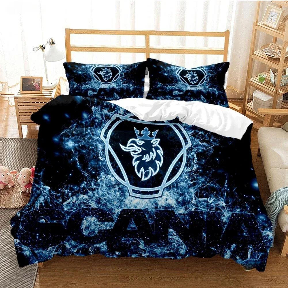 S-SCANIA Truck Eagle Head Duvet Cover Comforter Bedding sets Soft Quilt Cover and Pillowcases for Teens SingleDoubleQueenKing