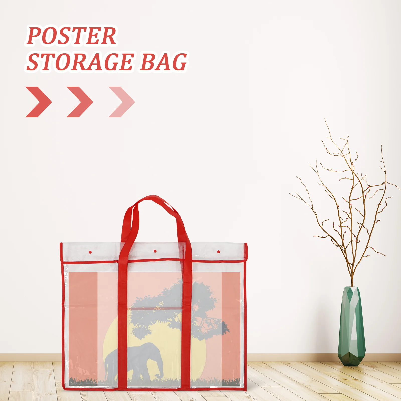 حقيبة لوحة الرسم تخزين شفافة كبيرة للعمل الفني، حامل أدوات الرسم القابل للطي، منظم مستلزمات الفن المحمول