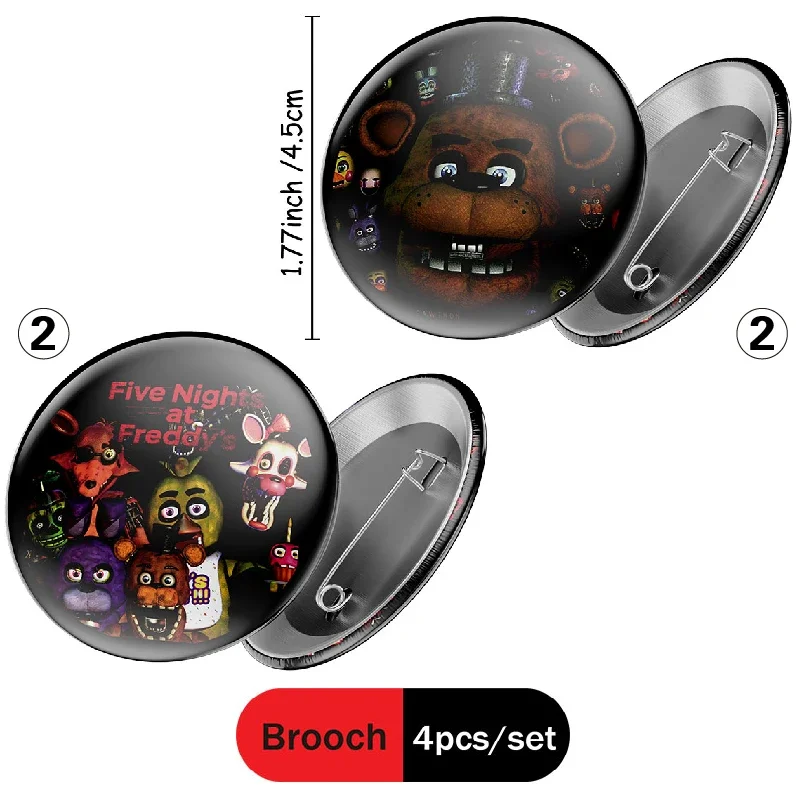 FNAF Five Nights At Freddy's Birthday Party Decorations  Disposable Tableware Cup Plate Napkin Straw Sticker Festival Supplies