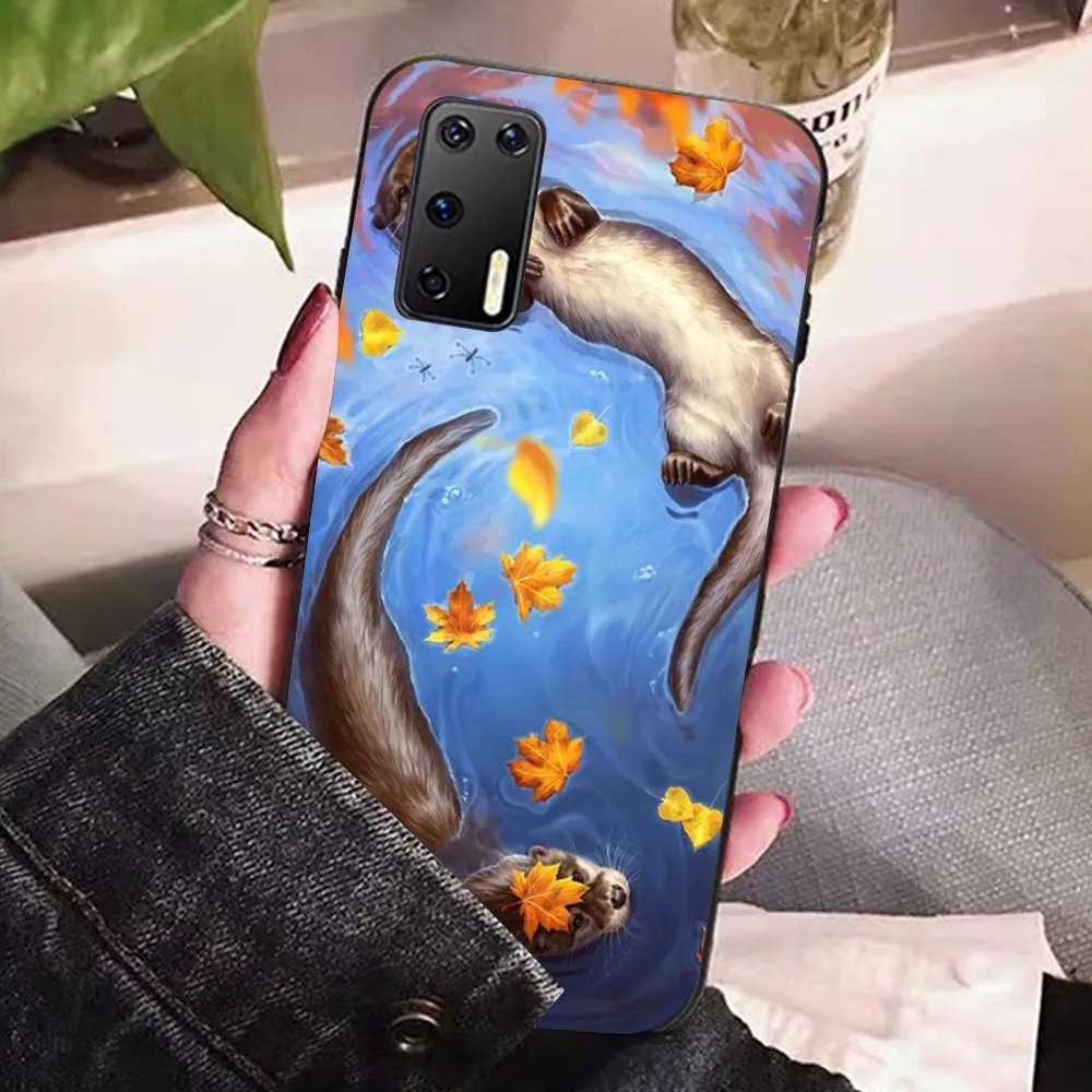 Cute Otter Lutra Phone Case For Huawei P 8 9 10 20 30 40 50 Pro Lite Psmart Honor 10 lite 70 Mate 20lite